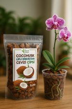 5lt Hindistan Cevizi Kabuğu Cipsi - Coco Cips Cocohusk - Elenmiş Tozsuz Ürün - Görsel 2