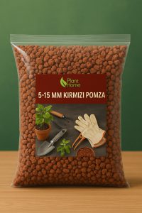 Kırmızı Pomza Taşı 5-15 Mm 5 Litre Volkanik Cürüf Ponza Taşı Lav Kırığı