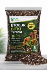Etobur Bitki Toprağı 5 Litre – Düşük pH Torf Perlit Karışımı | Gübre İçermez, Profesyonel Substrat