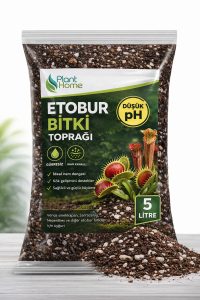Etobur Bitki Toprağı 5 Litre – Düşük pH Torf Perlit Karışımı | Gübre İçermez, Profesyonel Substrat
