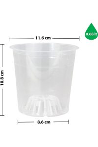 4'lü Şeffaf Orkide Saksısı - Görsel 3