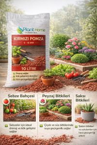 Kırmızı Pomza 10 Litre (5-15 mm) – Bitki Toprağı Drenaj Taşı | Saksı, Peyzaj ve Bahçe Kullanımı |