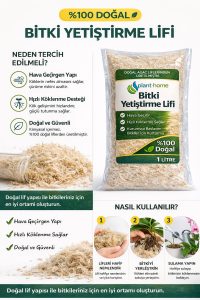 Bitki Yetiştirme Lifi 1 Litre – %100 Doğal, Hava Geçirgen Kök Geliştirici Lif - Görsel 2