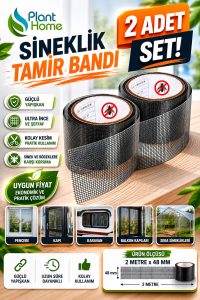Sineklik Tamir Bandı 2 Adet Set 2 Metre x 48 mm Yapışkanlı Sineklik Yama ve Onarım Bandı