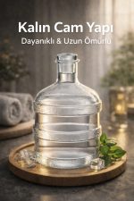 Cam Damacana Sürahi 2 Litre – Detoks & Limonata Şişesi, Dekoratif Cam İçecek Dispenseri - Görsel 2