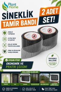 Sineklik Tamir Bandı 2 Adet Set 2 Metre x 48 mm Yapışkanlı Sineklik Yama ve Onarım Bandı - Görsel 2