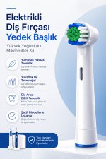 Şarjlı Diş Fırçası Yedek Başlığı – Yuvarlak Uçlu, Derinlemesine Temizlik - Şarjlı Cihazlara Uyumlu