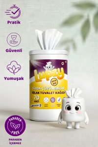 Orta Boy 70 Adet Islak Tuvalet Kağıdı – Suda Çözünebilen Bitki Lifli Hijyenik Mendil - Görsel 2