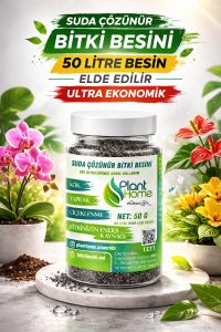 (50 GR) Suda Çözünür Bitki Besini – Konsantre Salon ve Orkide Besini + Sprey Şişe Hediyeli