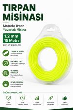 Motorlu Tırpan Misinası 1.2 mm 15 Metre Yuvarlak Motorlu Tırpan Misinası Çim ve Ot Biçme Teli - Görsel 3