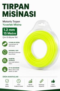 Motorlu Tırpan Misinası 1.2 mm 15 Metre Yuvarlak Motorlu Tırpan Misinası Çim ve Ot Biçme Teli - Görsel 3