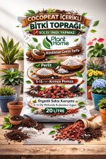 Cocopeat İçerikli Bitki Toprağı 20 Litre – Perlit - 5-15 Kırmızı Ponza Katkılı Salon Bitkisi Toprağı - Görsel 4