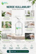 00 ML Sprey Şişe - Kimyasala Dayanıklı Şeffaf Cam Görünümlü Boş Sprey Şişesi | Bitki Sulama, Temizlik ve Dezenfektan Kullanımı - Görsel 2