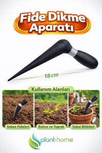 Uzun Fide Dikme Aparatı 18 cm – Ergonomik, Dayanıklı Bahçe ve Tarım Aleti