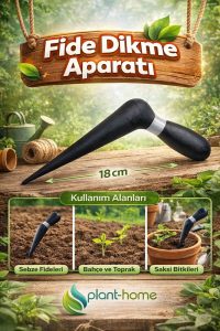 Uzun Fide Dikme Aparatı 18 cm – Ergonomik, Dayanıklı Bahçe ve Tarım Aleti - Görsel 3
