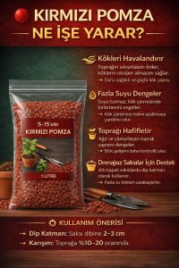 Bitki Toprağı & Kırmızı Pomza Seti | 5 L Bitki Toprağı + 1 L Ponza | Organik Cocopeat İçerikli - Görsel 6