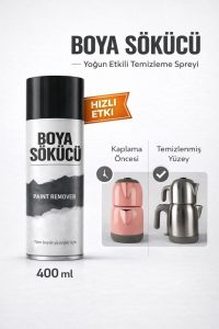 Boya & Cila Sökücü Sprey 400 ml – Extra Güçlü Formül, Akma Yapmaz, Tüm Yüzeyler