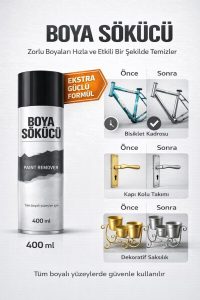 Boya & Cila Sökücü Sprey 400 ml – Extra Güçlü Formül, Akma Yapmaz, Tüm Yüzeyler - Görsel 2