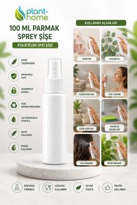 100 ML Parmak Sprey Şişe Polietilen (PE) | Kolonya, Parfüm, Dezenfektan ve Kozmetik İçin Sprey Şişe - Görsel 2