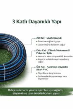 Termo Kauçuklu Bahçe Hortumu 20 Metre 3 Katlı Dayanıklı Su Sulama ve Araç Yıkama Hortumu - Görsel 2