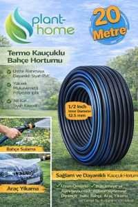 Termo Kauçuklu Bahçe Hortumu 20 Metre 3 Katlı Dayanıklı Su Sulama ve Araç Yıkama Hortumu - Görsel 3