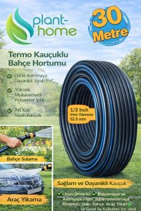 Termo Kauçuklu Bahçe Hortumu 30 Metre Dayanıklı Su Sulama ve Yıkama Hortumu - Görsel 2