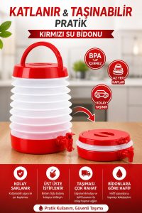 Katlanabilir Musluklu Su Bidonu 5,5 Litre – Taşınabilir, Pratik, Kamp & Piknik İçin