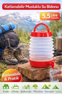Katlanabilir Musluklu Su Bidonu 5,5 Litre – Taşınabilir, Pratik, Kamp & Piknik İçin - Görsel 3