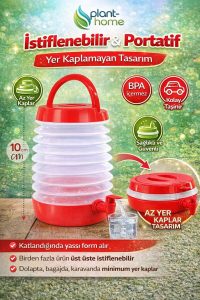 Katlanabilir Musluklu Su Bidonu 5,5 Litre – Taşınabilir, Pratik, Kamp & Piknik İçin - Görsel 4