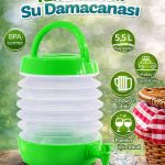 Katlanabilir Su Damacanası 5,5 L – BPA İçermez, Portatif & İstiflenebilir Su Deposu