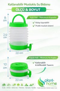 Katlanabilir Su Damacanası 5,5 L – BPA İçermez, Portatif & İstiflenebilir Su Deposu - Görsel 5