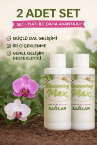 2 Adet Dal ve Çiçek Destekleyici Premium Besin 100 ml – Güçlü Dal Gelişimi ve İri Çiçeklenme