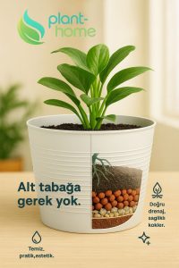 5’li 1,8 L Dekoratif Kırılmaz Saksı Seti + 10 L Premium Bitki Toprağı (Cocopeat & Perlitli) - Görsel 3
