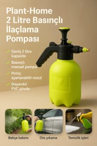 2 Litre Basınçlı İlaçlama Pompası & Köpük Püskürtücü – Bahçe ve Oto Yıkama Spreyi - Görsel 2