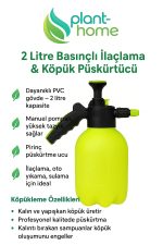2 Litre Basınçlı İlaçlama Pompası & Köpük Püskürtücü – Bahçe ve Oto Yıkama Spreyi - Görsel 3