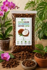 CocoHusk Lifli Hindistan Cevizi Cipsi 1 Litre – Orkide Toprağı ve Saksı Bitkileri İçin Doğal Coco Chips - Görsel 2