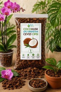 CocoHusk Lifli Hindistan Cevizi Cipsi 1 Litre – Orkide Toprağı ve Saksı Bitkileri İçin Doğal Coco Chips - Görsel 2