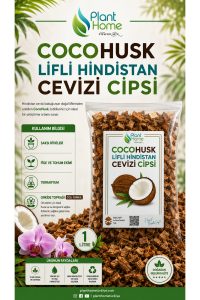 CocoHusk Lifli Hindistan Cevizi Cipsi 1 Litre – Orkide Toprağı ve Saksı Bitkileri İçin Doğal Coco Chips - Görsel 3
