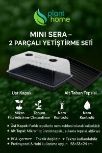 Mikro Filiz, Tohum Çimlendirme Çelik Köklendirme | BPA İçermez – Premium Mini Sera - Görsel 2