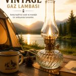 Vintage Gaz Lambası Kamp Lambası Dekoratif Nostaljik Aydınlatma Karavan ve Balkon Kullanımı