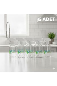 6 Adet Boş Şeffaf Sprey Şişe Seti - Kimyasallara Dayanıklı 500 ml Fısfıs Şişe - Görsel 5