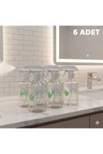 6 Adet Boş Şeffaf Sprey Şişe Seti - Kimyasallara Dayanıklı 500 ml Fısfıs Şişe - Görsel 6