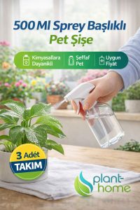 3 Adet Boş Şeffaf Sprey Şişe Seti - Kimyasallara Dayanıklı 500 ml Fısfıs Şişe - Görsel 2