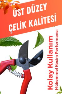 Örs Tipi Budama Makası – Mükemmel Kesim, Uzun Ömürlü Premium Çelik Bahçe Makası - Görsel 3