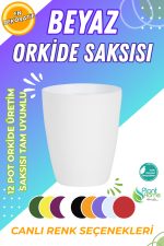 Dekoratif Orkide Dış Saksısı Beyaz – Hava Alan ve Zarif Tasarımlı Saksı İç Mekan Kullanımına Uygun - Görsel 4
