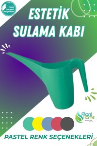 Turkuaz Sulama Kabı 1 Litre – Modern Tasarımlı Bitki Sulama Kabı - Çiçek, Saksı ve Bahçe Kullanımı