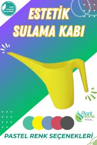 Sarı Sulama Kabı 1 Litre – Ergonomik, Dayanıklı ve Şık Bitki Sulama Kabı - İç & Dış Mekan Kullanımı