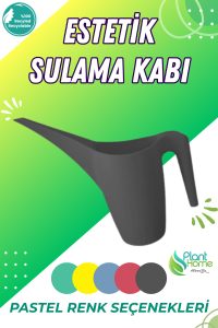 Antrasit Sulama Kabı – Dayanıklı Ergonomik Bitki Sulama Kabı - Çiçek, Saksı ve Bahçe Kullanımı