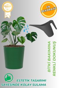 Antrasit Sulama Kabı – Dayanıklı Ergonomik Bitki Sulama Kabı - Çiçek, Saksı ve Bahçe Kullanımı - Görsel 2