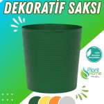 (BÜYÜK BOY SAKSI .)Yeşil 9.5 Litre Dekoratif Bitki Saksısı – İç-Dış Mekan Bitkileri Saksısı